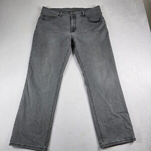 Mott & Bow Straight Stone Jeans Mens 36x30 Gray Denim Cotton Blend